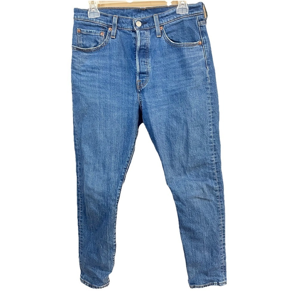 Levi's 501S Skinny Women's Jeans W29 x L28 Blue Medium Wash Button Fly Premium